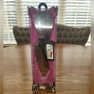 NWT Zebra Print High Heel Cake Server